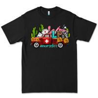 Black lpn nurse truck with cactus and sunflowers Premium Tee - AdoDesignShop
