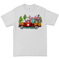 Dove Grey lpn nurse truck with cactus and sunflowers Premium Tee - AdoDesignShop