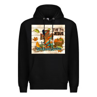 Black fall for jesus he never leaves Premium Hoodie - TumblerDesignByShophia