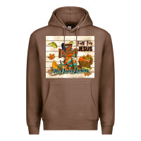 Chestnut fall for jesus he never leaves Premium Hoodie - TumblerDesignByShophia