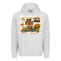 Dove Grey fall for jesus he never leaves Premium Hoodie - TumblerDesignByShophia
