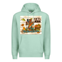 Seafoam fall for jesus he never leaves Premium Hoodie - TumblerDesignByShophia