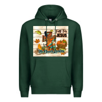 Sports Green fall for jesus he never leaves Premium Hoodie - TumblerDesignByShophia