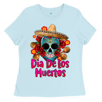 Baby Blue dia de los muertos Ladies Tee - CTS Tumbler Store