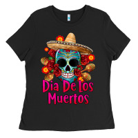 Black dia de los muertos Ladies Tee - CTS Tumbler Store