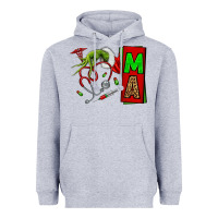 Heather Grey Christmas Character Nurse Heavyweight Hoodie - NancyCooperArtShop