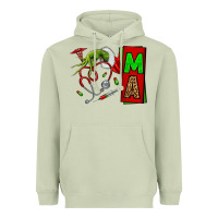 Matcha Christmas Character Nurse Heavyweight Hoodie - NancyCooperArtShop