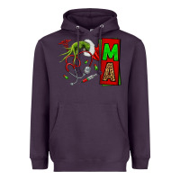 Plum Christmas Character Nurse Heavyweight Hoodie - NancyCooperArtShop