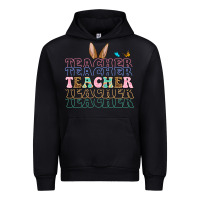 Black Easter bunny Teacher Urban Hoodie - OliviaCreatesArt