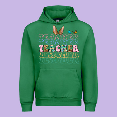 Easter Bunny Teacher Urban Hoodie Designed By Oliviacreatesart