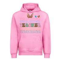 Fuchsia Pink Easter bunny Teacher Urban Hoodie - OliviaCreatesArt