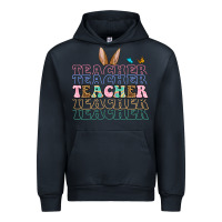 Navy Easter bunny Teacher Urban Hoodie - OliviaCreatesArt