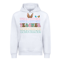 White Easter bunny Teacher Urban Hoodie - OliviaCreatesArt