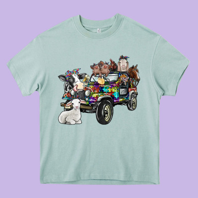 Farm Life Heavy Core Tee Designed By Sublimationcraftshop
