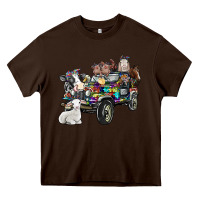 Chocolate Brown farm life Heavy Core Tee - SublimationCraftShop