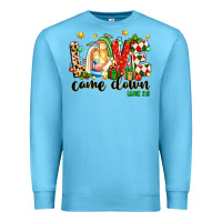 Ocean Blue love came down luke 2 11 Premium Sweatshirt - texasbilliewilder