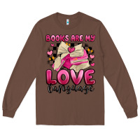 Chestnut books are my love language Long Sleeve Tee - MaliasSmallBusiness