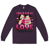 Plum books are my love language Long Sleeve Tee - MaliasSmallBusiness
