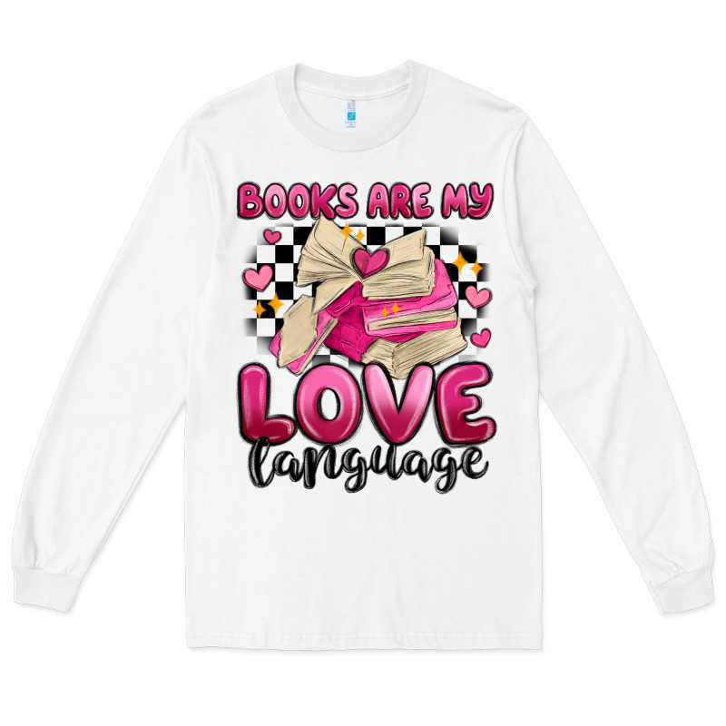 Books Are My Love Language Long Sleeve Tee by MaliasSmallBusiness | Teevron