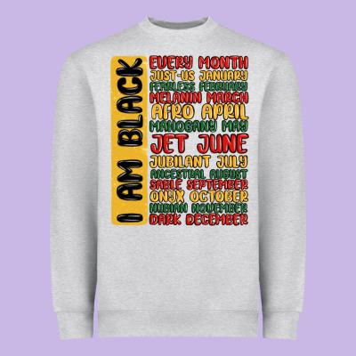 Black History  Month Heavyweight Sweatshirt Designed By Maliassmallbusiness