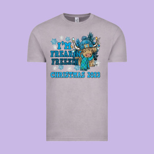 I'm Freakin Freezin Christmas 2023 Vintage Tee Designed By Nancycooperartshop