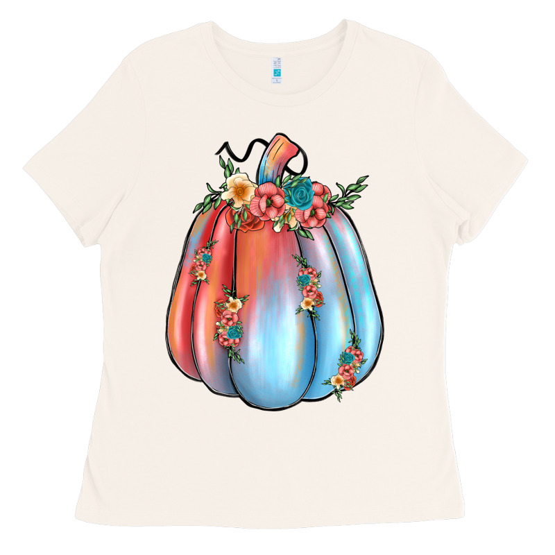 Flowers Pumpkin Ladies Tee by JahusDesignShop | Teevron