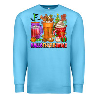 Ocean Blue hallothanksmas coffee cups Premium Sweatshirt - texasbilliewilder