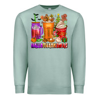 Seafoam hallothanksmas coffee cups Premium Sweatshirt - texasbilliewilder