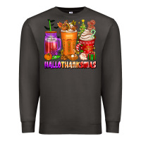 Smoke hallothanksmas coffee cups Premium Sweatshirt - texasbilliewilder