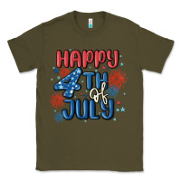 Army Green happy 4th of july Classic Tee - MaliasSmallBusiness