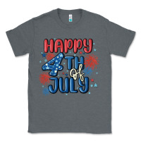 Charcoal Heather happy 4th of july Classic Tee - MaliasSmallBusiness