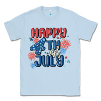 Dusty Blue happy 4th of july Classic Tee - MaliasSmallBusiness
