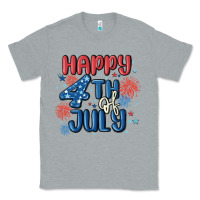 Heather Grey happy 4th of july Classic Tee - MaliasSmallBusiness