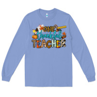 Colony Blue One thankful Teacher Long Sleeve Tee - NancyCooperArtShop