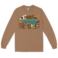 Toasted Coconut One thankful Teacher Long Sleeve Tee - NancyCooperArtShop
