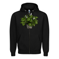 Black Peace Lily Zipper Hoodie - LillyAllenDesigns