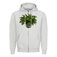 Dove Grey Peace Lily Zipper Hoodie - LillyAllenDesigns