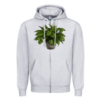 Heather Grey Peace Lily Zipper Hoodie - LillyAllenDesigns