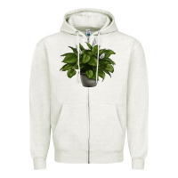 Oatmeal Heather Peace Lily Zipper Hoodie - LillyAllenDesigns