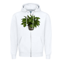 White Peace Lily Zipper Hoodie - LillyAllenDesigns