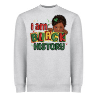 Heather Grey i am black history black girl Heavyweight Sweatshirt - MaliasSmallBusiness