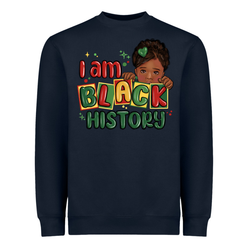 I Am Black History Black Girl Heavyweight Sweatshirt by MaliasSmallBusiness | Teevron