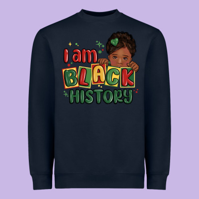 I Am Black History Black Girl Heavyweight Sweatshirt Designed By Maliassmallbusiness