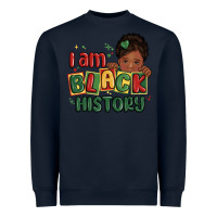 Navy i am black history black girl Heavyweight Sweatshirt - MaliasSmallBusiness