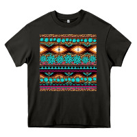 Asphalt aztec turquoise gemstone seamless pattern Heavy Core Tee - HRA Design Shop