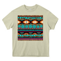 Mossy aztec turquoise gemstone seamless pattern Heavy Core Tee - HRA Design Shop