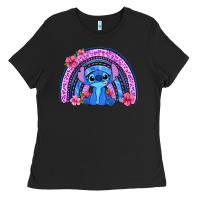 Black stitch rainbow Ladies Tee - Zillion Design Studio