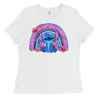 White stitch rainbow Ladies Tee - Zillion Design Studio