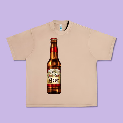 Red Beer Bottle Urban Heavy Tee Designed By Adodesignshop