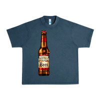 Midnight Navy red beer bottle Urban Heavy Tee - AdoDesignShop